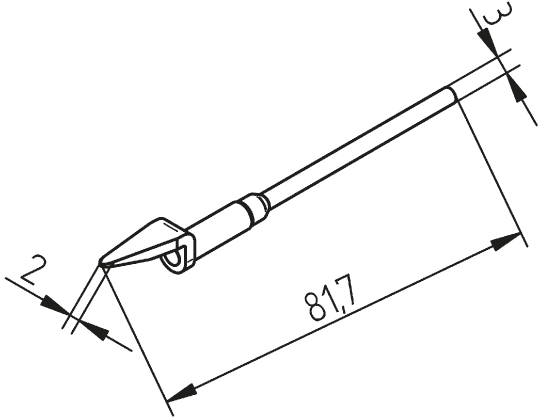 Ersa 452 Desoldering Gun Tip for use with Various Desoldering Irons