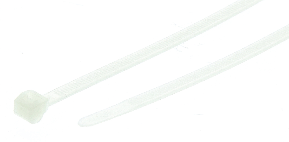 HellermannTyton Cable Tie, 245mm x 4.6 mm, Natural Polyamide 6.6 (PA66), Pk-100