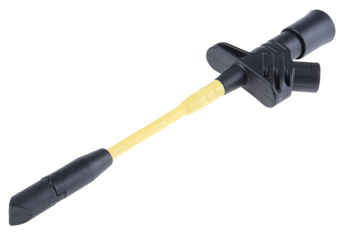 Hirschmann Test & Measurement Black Grabber Clip with Split Clamp, 10A, 1kV, 4mm Socket