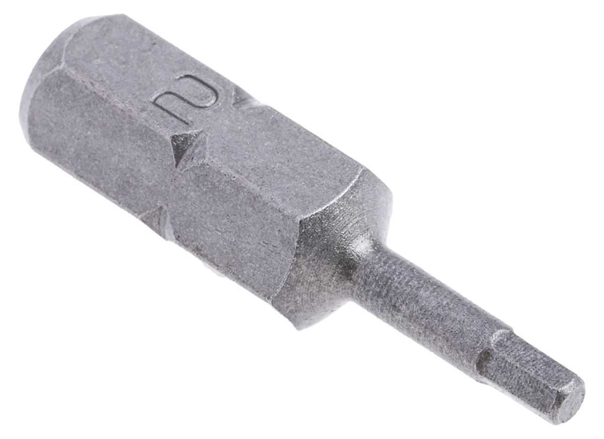 RS PRO Hexagon Bit Set, 2 mm Tip, 1/4 in Drive, 25mm Overall