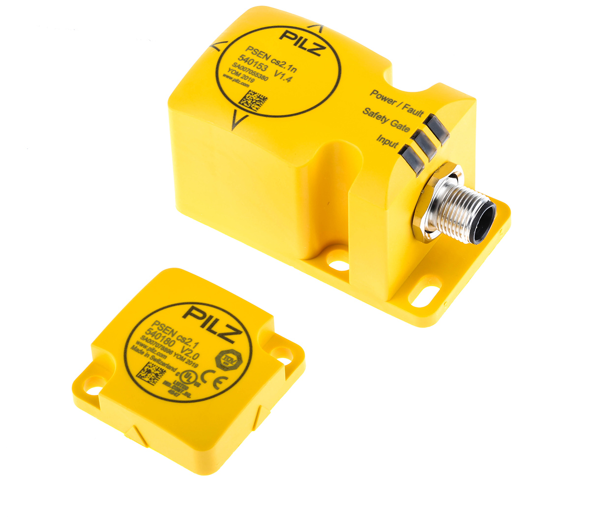 Pilz Transponder Non-Contact Safety Switch, 24V dc, Polybutylene Terephthalate Housing, M12