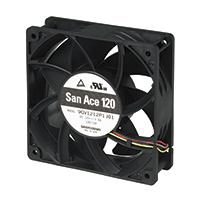 Sanyo Denki 9HV Series Axial Fan, 12 V dc, DC Operation, 380.6m³/h, 36W, 3A Max, 120 x 120 x 38mm
