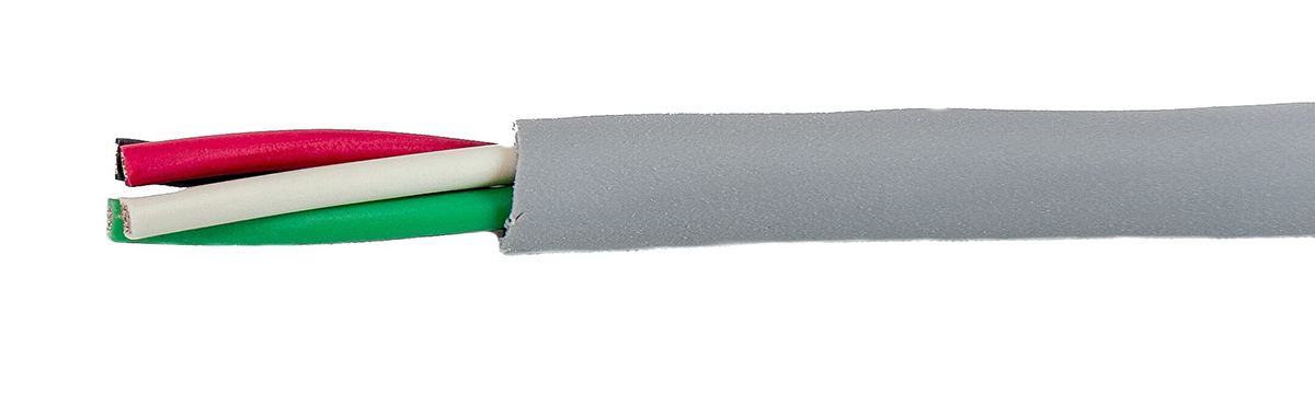 Alpha Wire Ecogen Ecocable Mini Control Cable, 4 Cores, 0.15 mm² 26 AWG, Unscreened, 30 m, Grey Modified Polyphenylene
