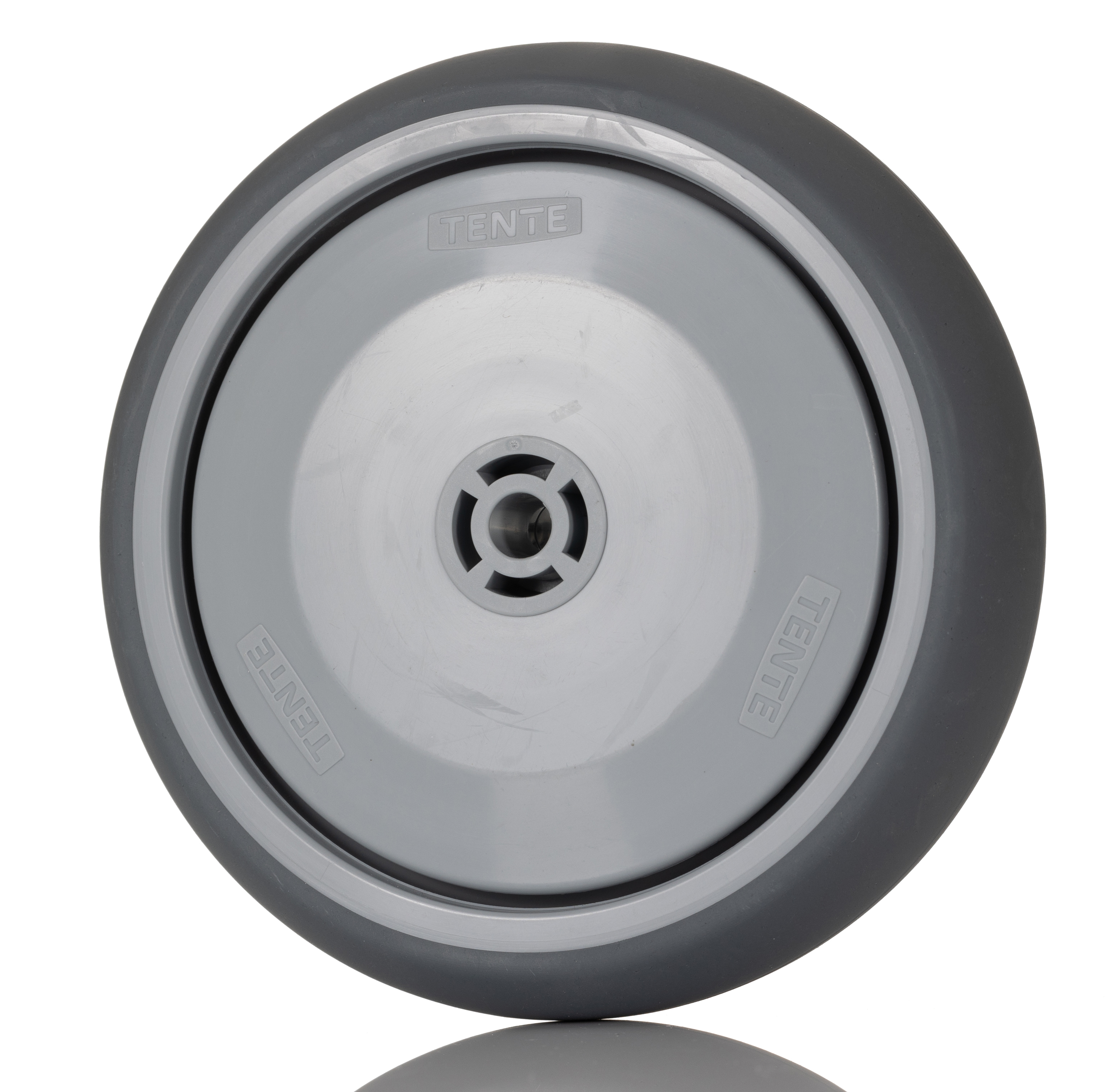 Tente Grey Rubber Non-Marking Trolley Wheel, 100kg