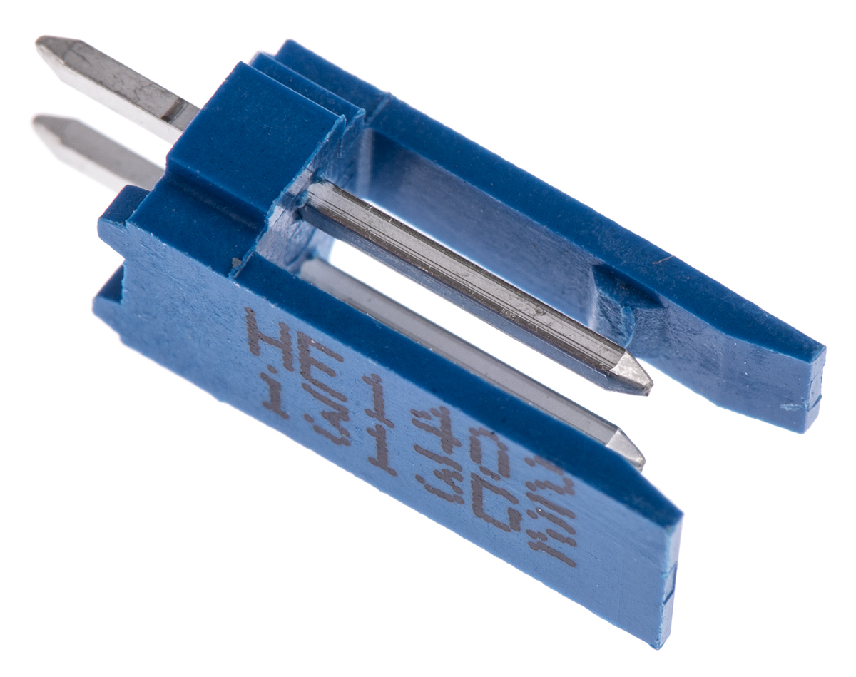 TE Connectivity AMPMODU HE14 Series Straight Through Hole PCB Header, 2 Contact(s), 2.54 mm Pitch, 1 Row, Shrouded