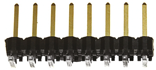 Samtec TSW Series Right Angle Through Hole Pin Header, 8 Contact(s), 2.54 mm Pitch, 1 Row, Unshrouded