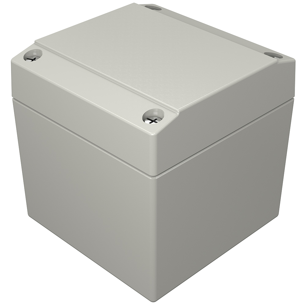 Rose Aluform Series Grey Die Cast Aluminium Enclosure, IP66, IK09, Grey Lid, 80 x 80 x 81mm