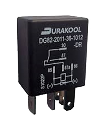 Durakool Plug In Automotive Relay, 12V dc Coil Voltage, 40A Switching Current, SPST