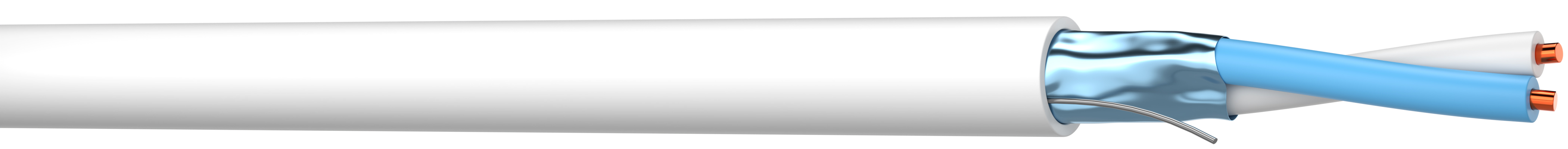 RS PRO Data Cable, 1 Pairs, 2 Cores, 0.34 mm², Screened, 22 AWG, 100m, Aluminium Tape Shield
