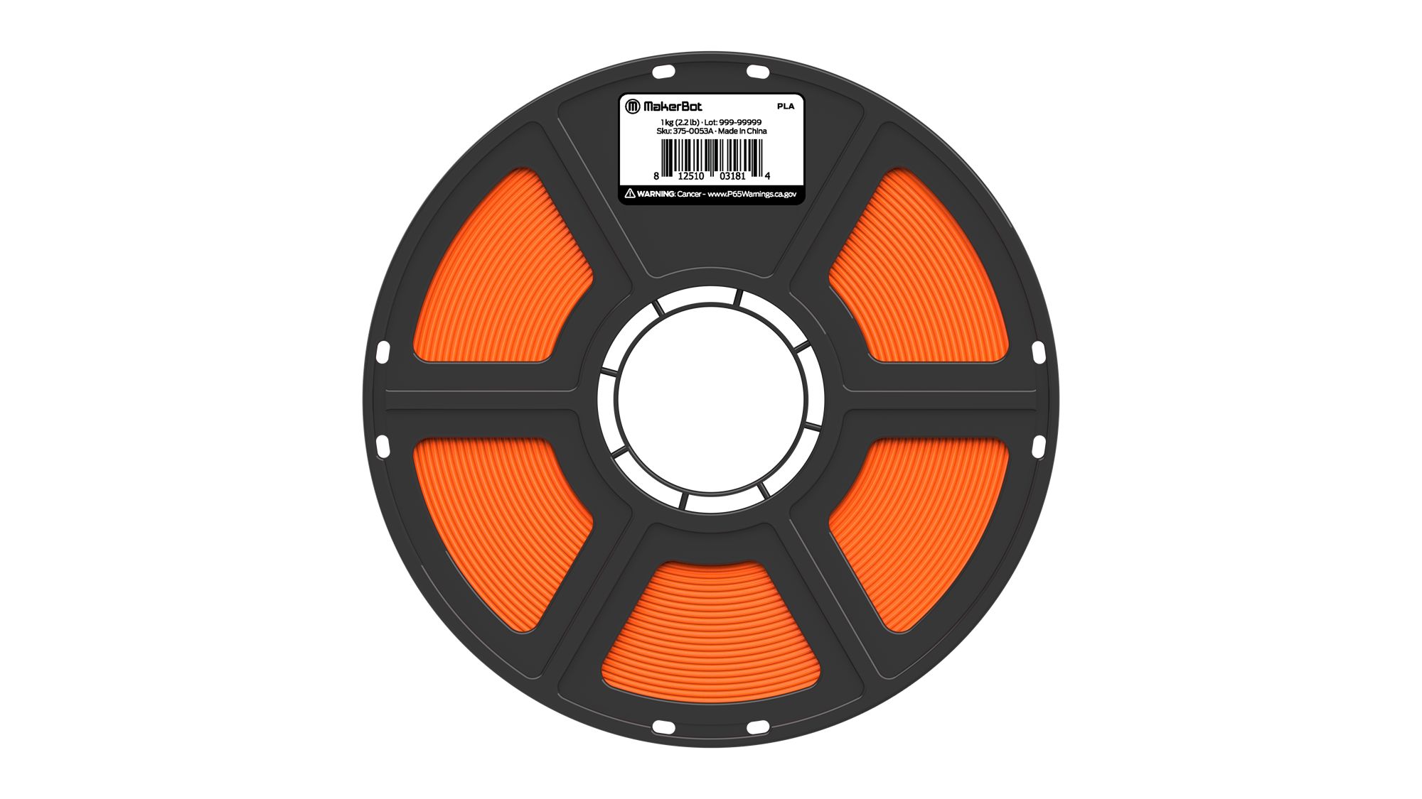 Ultimaker 1.75mm Orange PLA 3D Printer Filament, 1kg