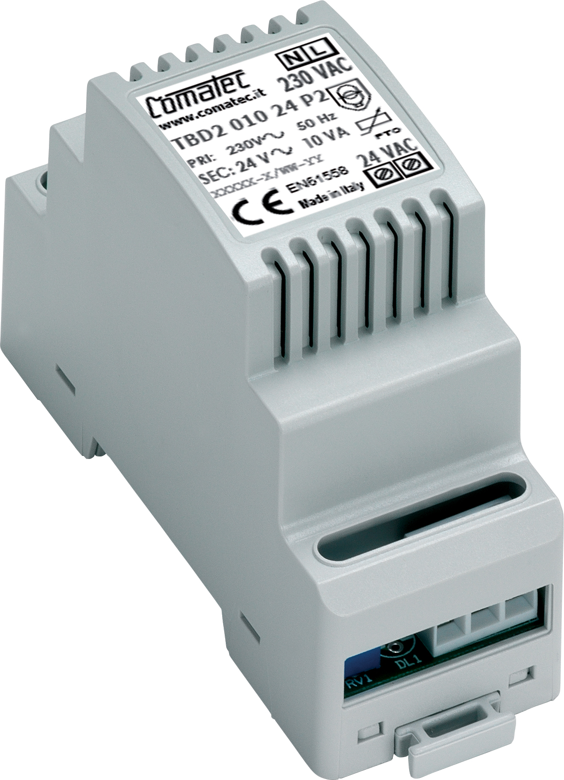 Comatec 10VA DIN Rail Transformer, 230V ac Primary, 24V ac Secondary