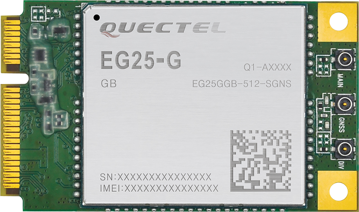 Quectel EG25GGB-MINIPCIE Module B1/ B2/ B3/ B4/ B5/ B7/ B8/ B12/ B13/ B18/ B19/ B20/ B25/ B26/ B28/B38/ B39/ B40/ B41MHz