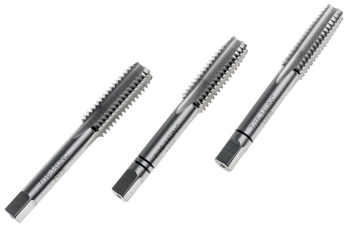 RS PRO Threading Tap HSS 1-Piece UNC Standard Hand Tap 7/16-14 UNC Thread