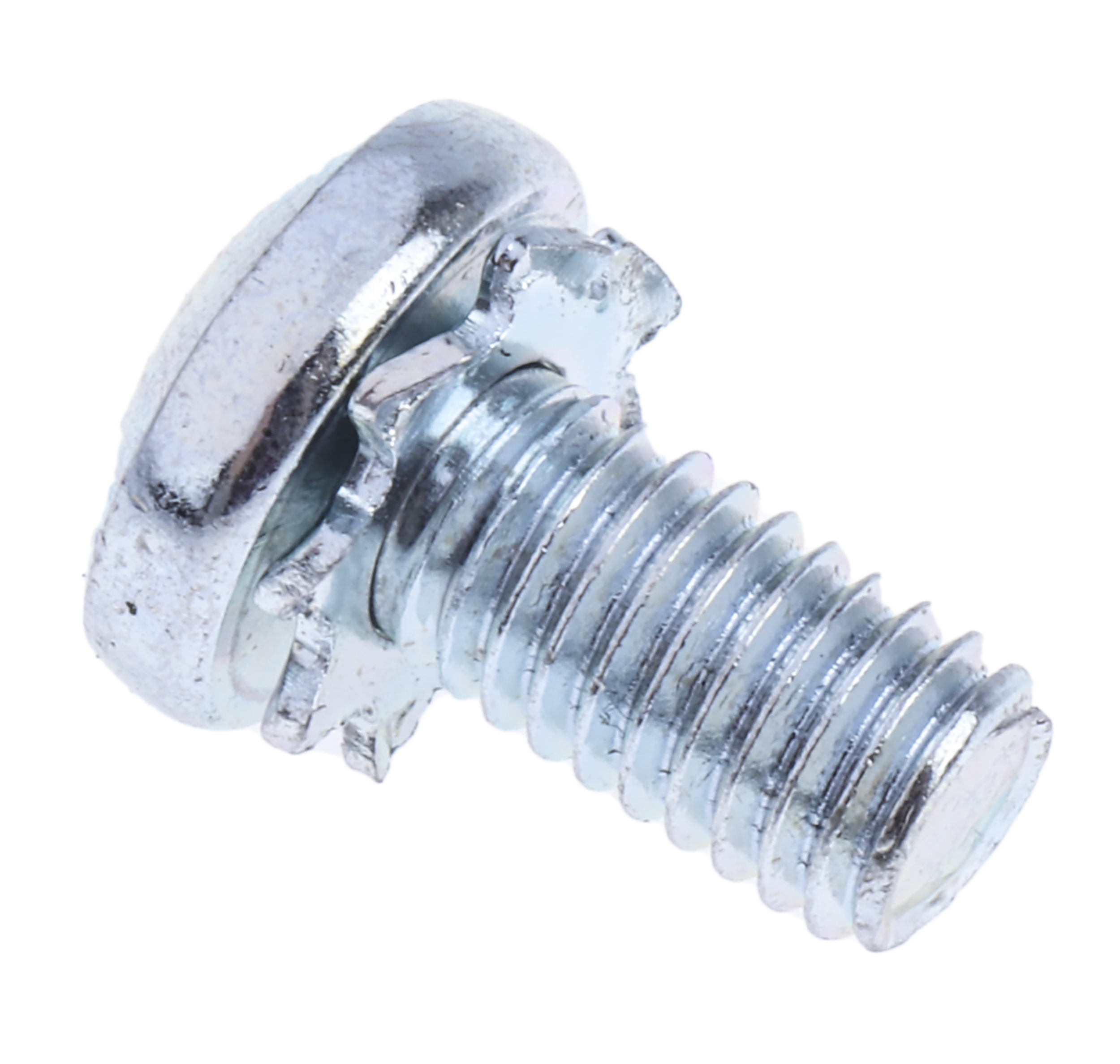 RS PRO M5 x 10mm Zinc Plated Steel Pan Head Sems Screw, External Tooth Washer