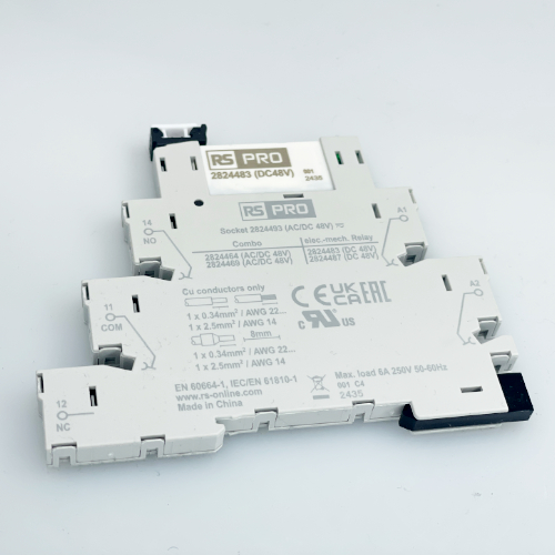 RS PRO Interface Relay, DIN Rail Mount, 48V ac/dc Coil, SPDT, 1-Pole, 6A Load