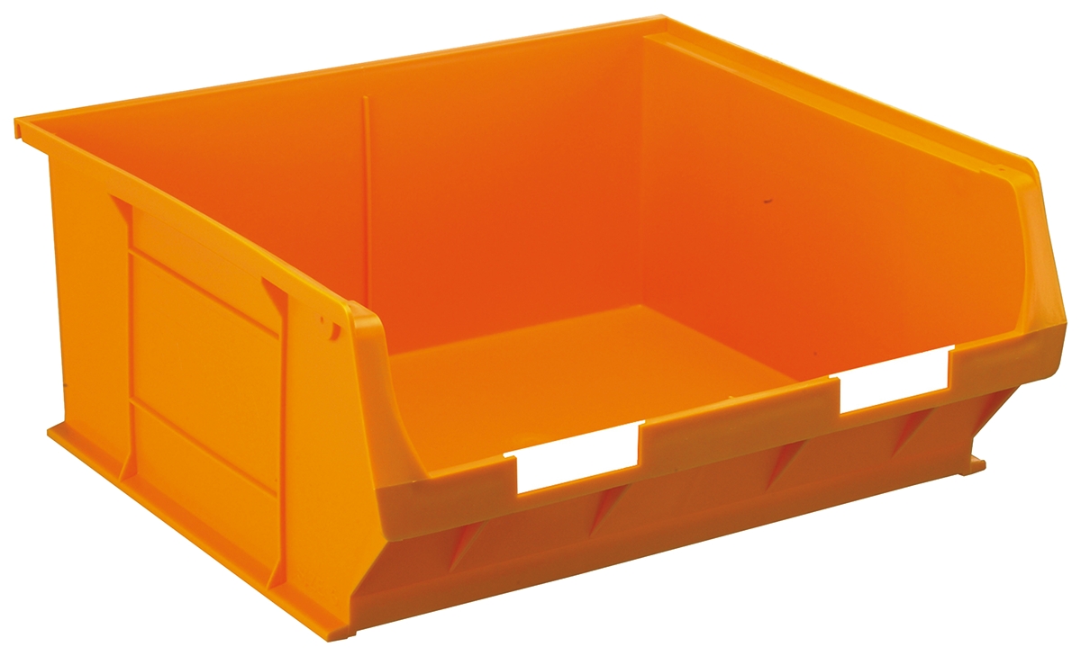 RS PRO PP Storage Bin, 376mm x 419mm x 180mm, Orange