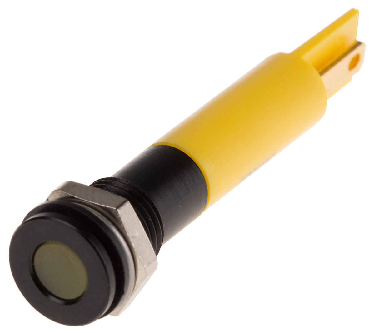 RS PRO Yellow Panel Mount Indicator, 220V ac, 8mm Mounting Hole Size, IP67