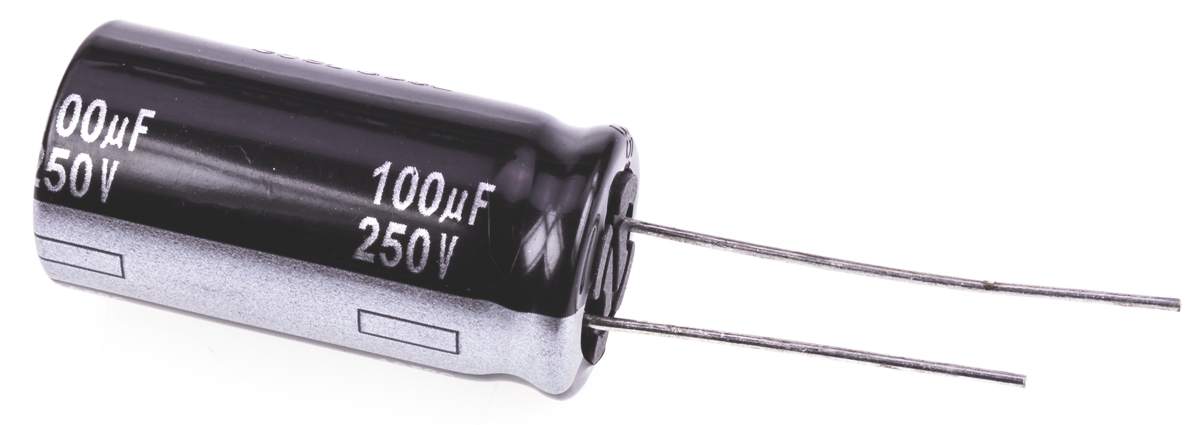 Panasonic 100μF Aluminium Electrolytic Capacitor 250V dc, Radial, Through Hole - EEUED2E101