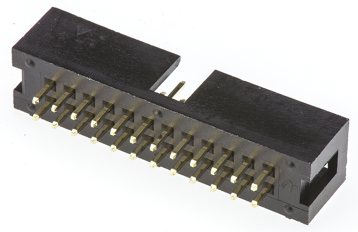 Amphenol Communications Solutions T821 Series Straight Through Hole PCB Header, 24 Contact(s), 2.54 mm Pitch, 2 Row,