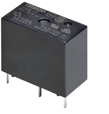 Omron PCB Mount Non-Latching Relay, 12V dc Coil, 10A Switching Current, SPDT