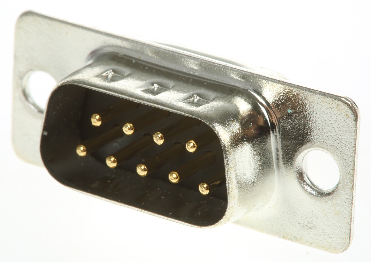 RS PRO 9 Way Through Hole D-sub Connector Plug, 2.77mm Pitch
