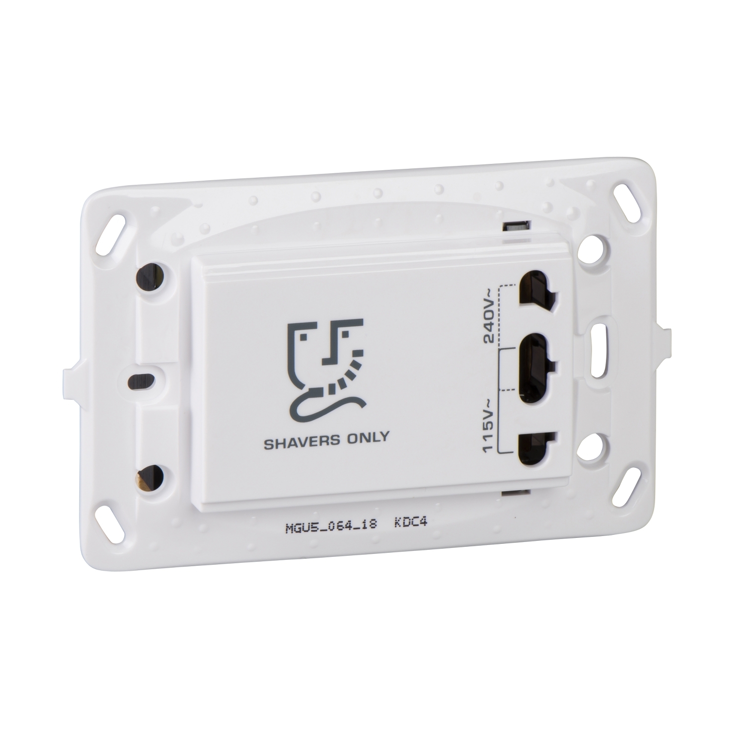 Schneider Electric White 1 Gang Shaver Socket