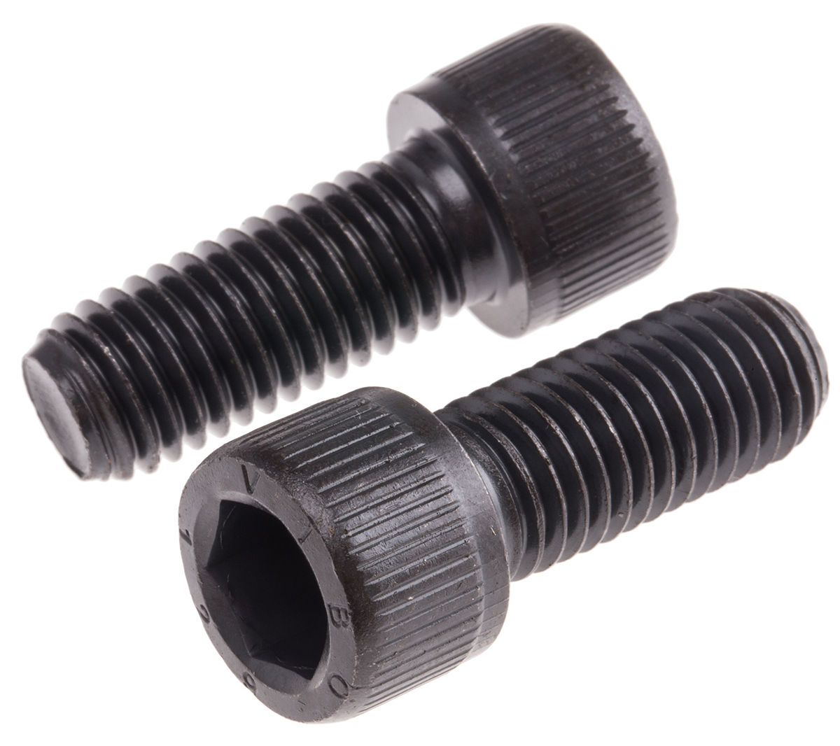RS PRO Black, Self-Colour Steel Hex Socket Cap Screw, DIN 912, M12 x 30mm