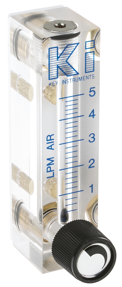 Key Instruments FR2000 Series Variable Area Flow Meter for Gas, 0.4 L/min Min, 5 L/min Max