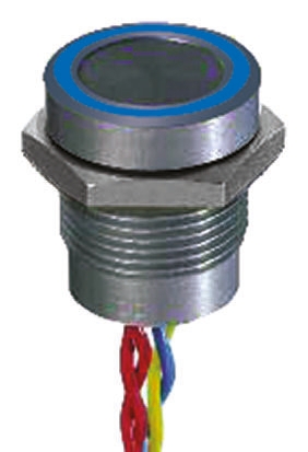 APEM Illuminated Piezo Switch, Momentary, Pulse, SPST, IP68, Flying Lead, 200 mA @ 24 V dc, -40 → +75°C