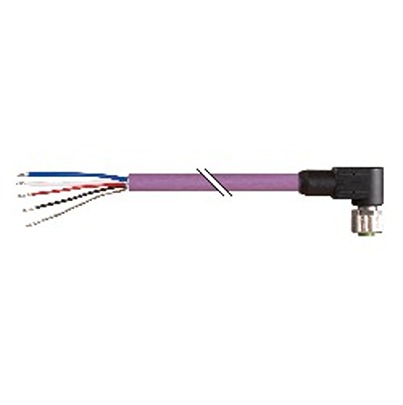 B&R 4 way M12 to 4 way Open Industrial Automation Cable Assembly, 5 m