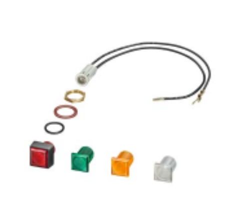 Siemens 3RV1 Series Clear, Green, Red Glow Lamp Indicator, 480 - 500V ac/dc, S00 to S2 Mounting Hole Size, Lead Wires