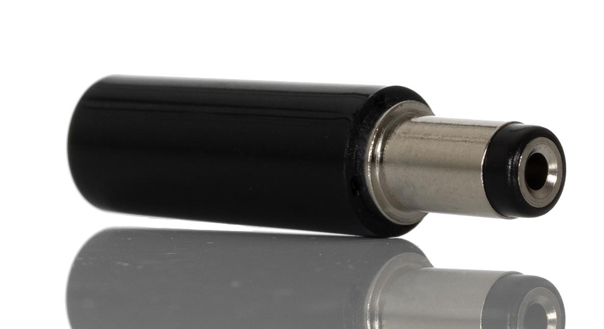 RS PRO DC Plug Rated At 5.0A, 12.0 V, Cable Mount, length 23.6mm, Nickel
