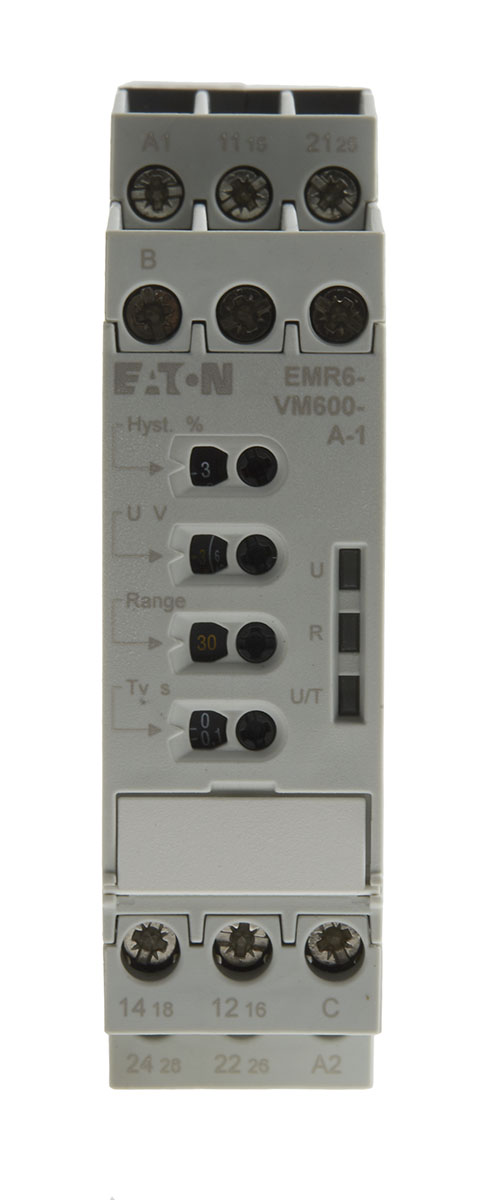 Eaton Voltage Monitoring Relay, 1 Phase, 24 → 240V ac/dc, DIN Rail