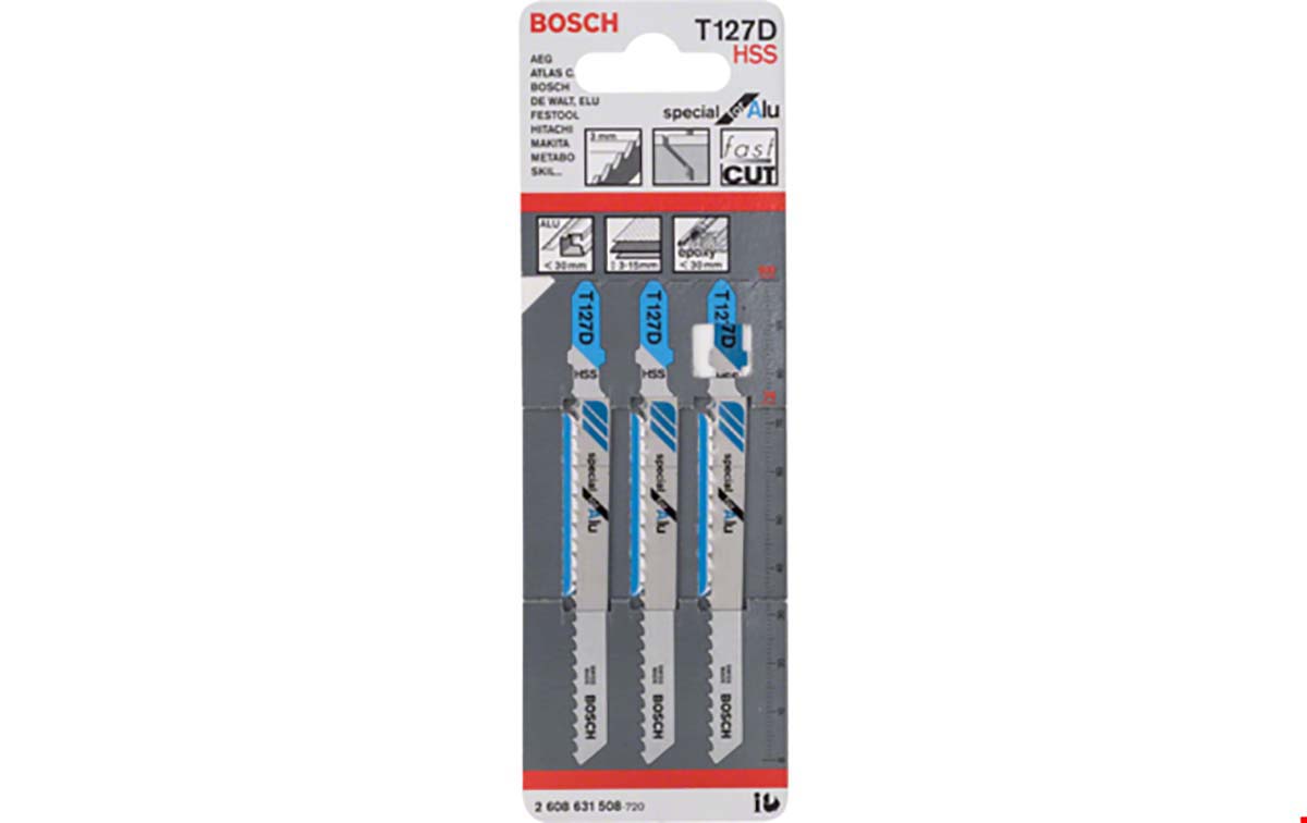 Bosch 100mm Cutting Length Jigsaw Blade, Pack of 5