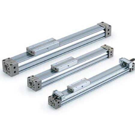 SMC Double Acting Rodless Pneumatic Cylinder 570mm Stroke, 32mm Bore