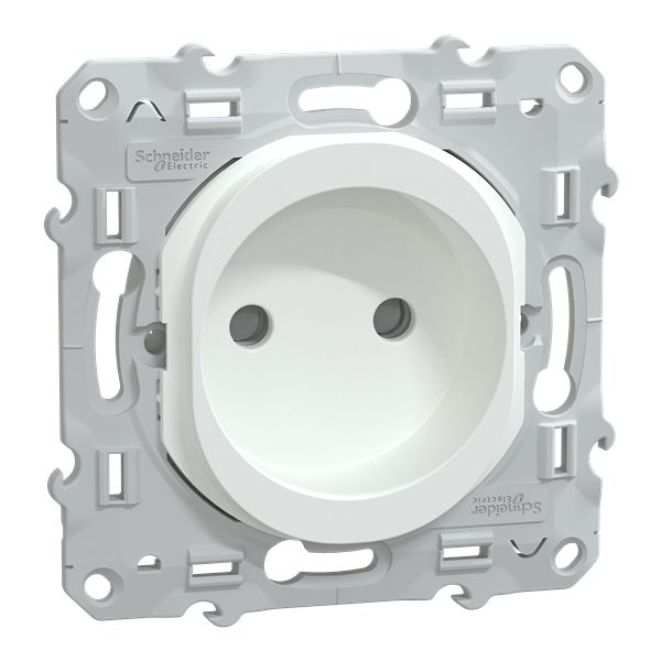 Schneider Electric Ovalis White Plug Socket, 2P Poles, 16A, Indoor Use