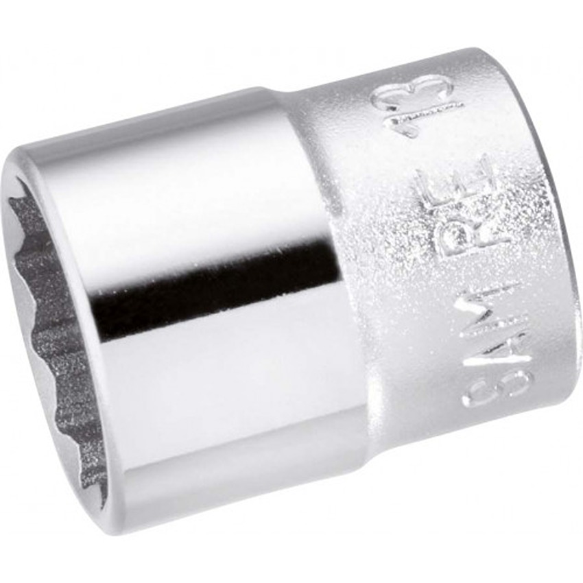 SAM 1/4 in Drive 9mm Standard Socket, 13mm, 25 mm Overall Length