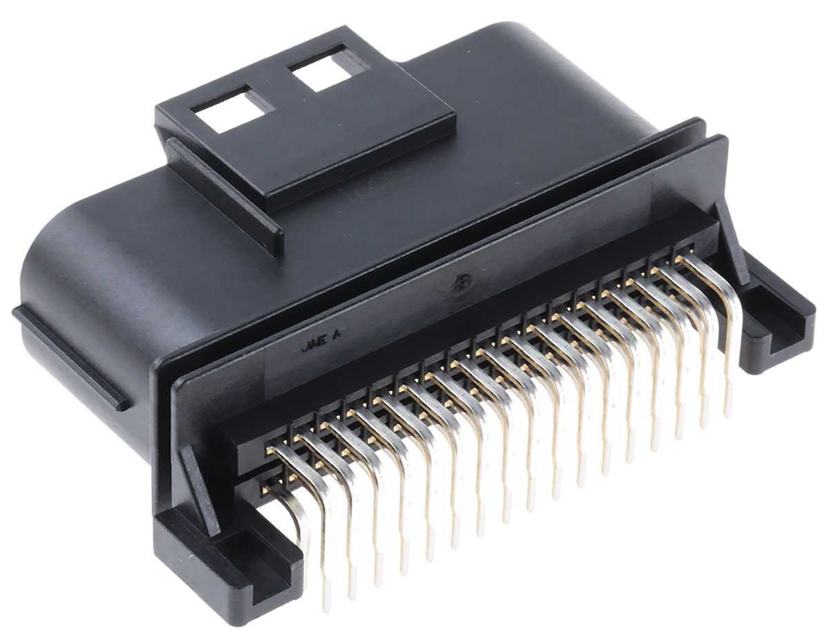 JAE Automotive Connector Plug Black Through Hole 34 Way, Solder Termination MX23A34NF1
