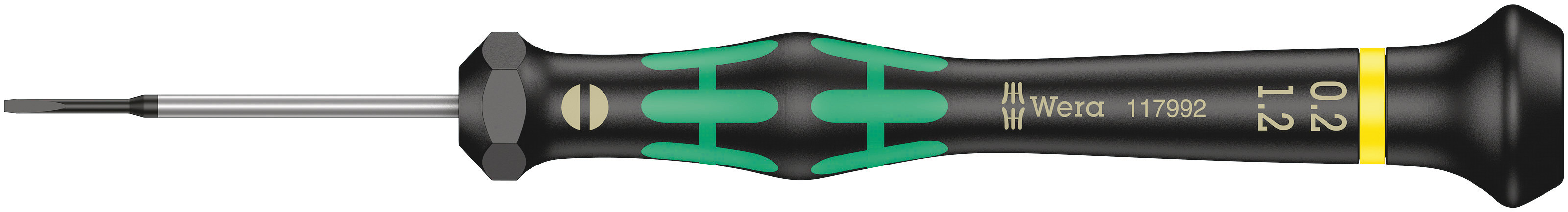 Wera Slotted Precision Screwdriver, 1.2 x 0.2 mm Tip, 40 mm Blade, 137 mm Overall