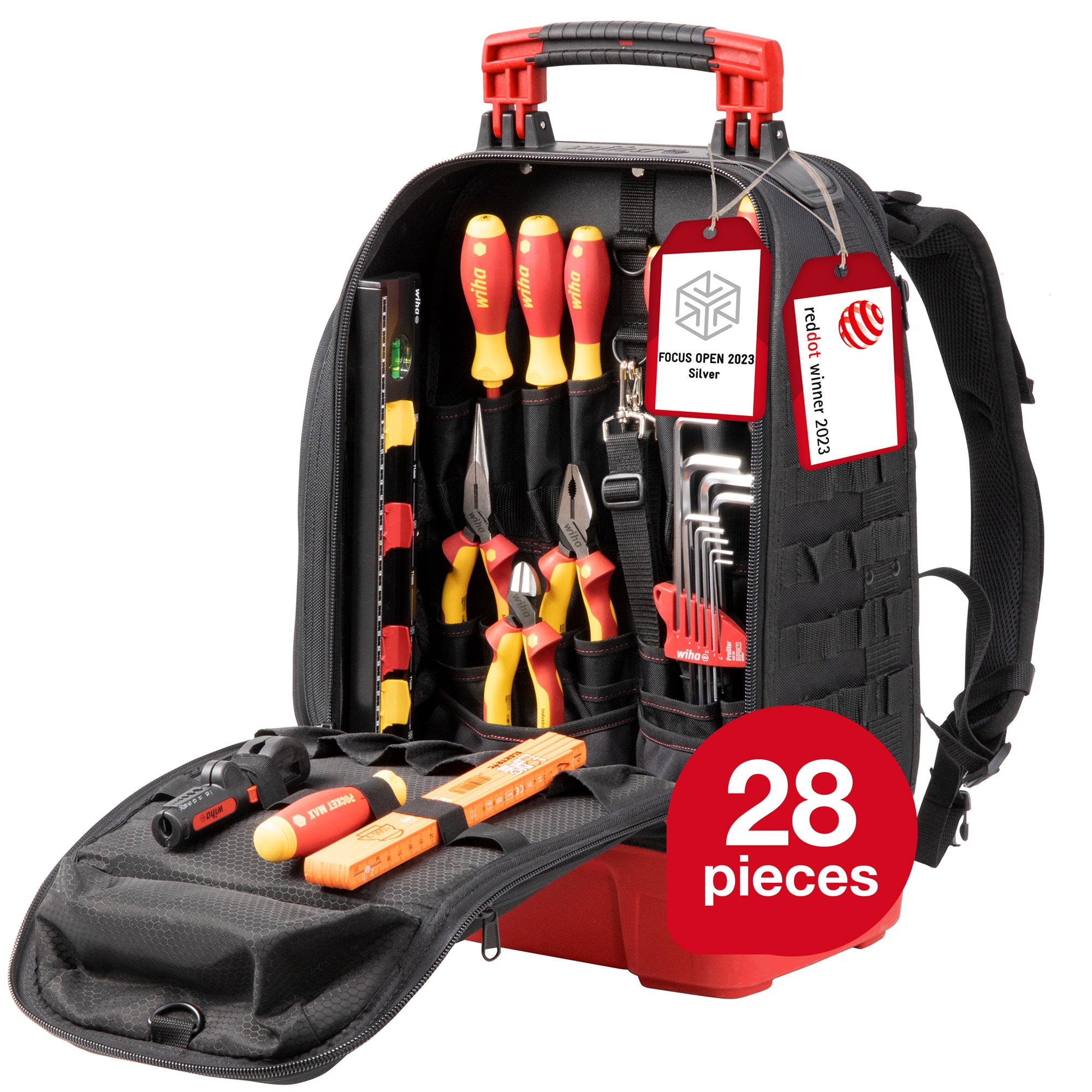 Wiha 27 Piece Tool Backpack Electric Tool Kit with Bag, Yes