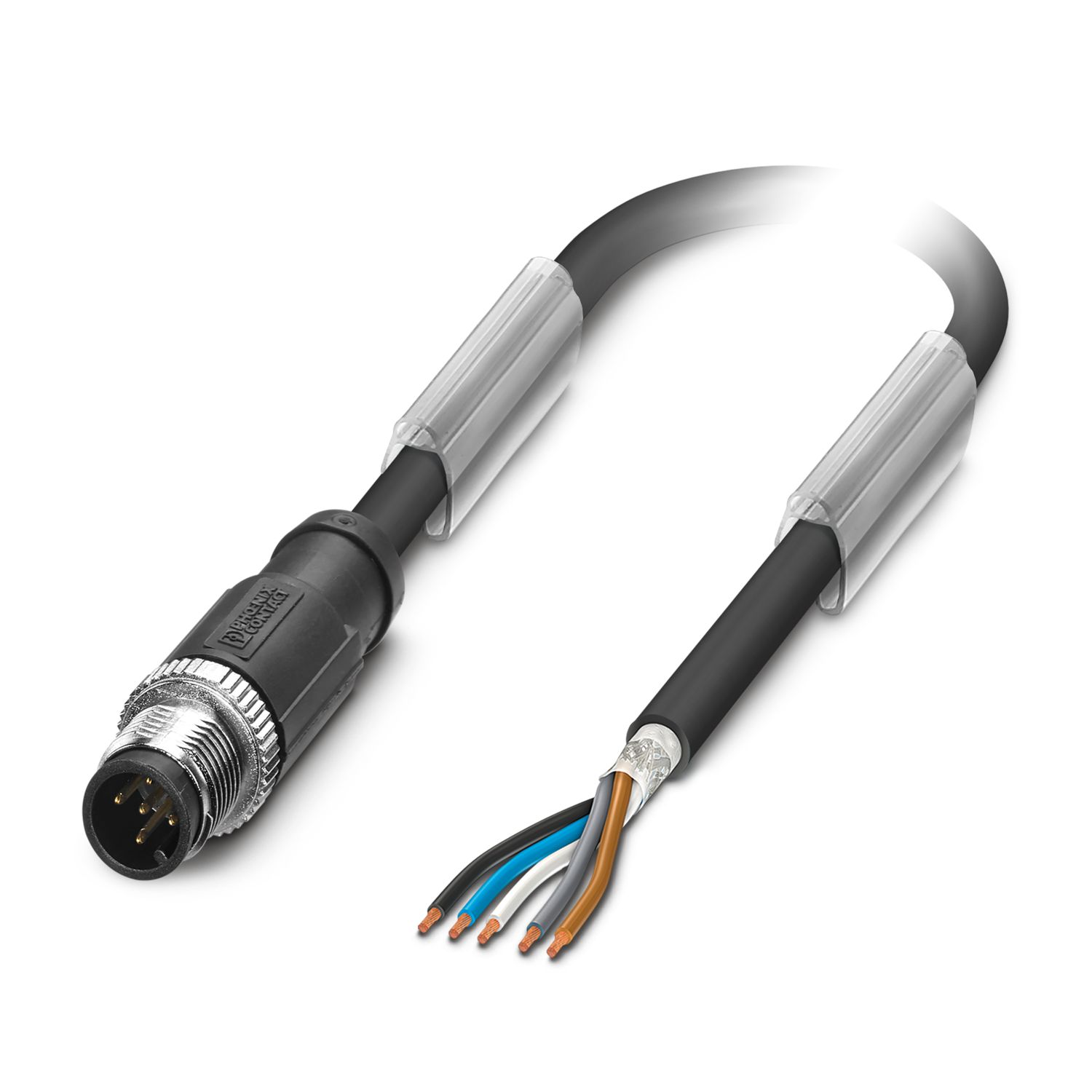 Phoenix Contact Male 5 way M12 to 5 way Free End Sensor Actuator Cable, 10 m
