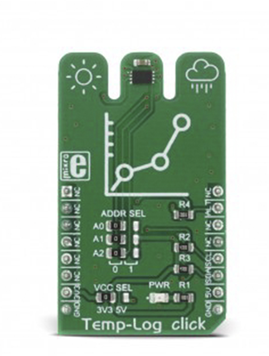 MikroElektronika Temp-Log Click MikroBus Click Board for AT30TSE758A