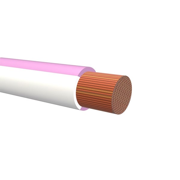 NEMIQ 50992 Series Pink/White 0.75 mm² Hook Up Wire, 1, 100m, Polyvinylchloride Insulation, 50992-62-100