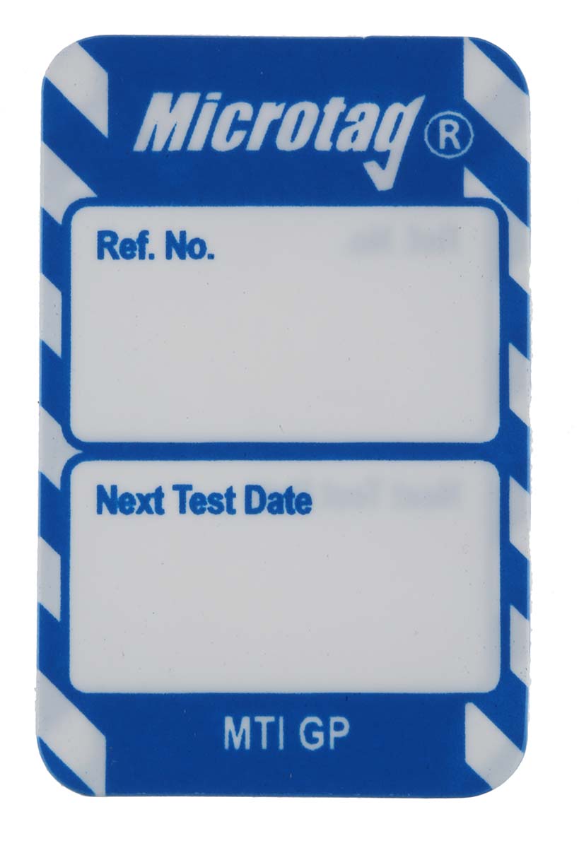 Brady White on Blue Safety Inspection Tag, English Language, 20 per Pack