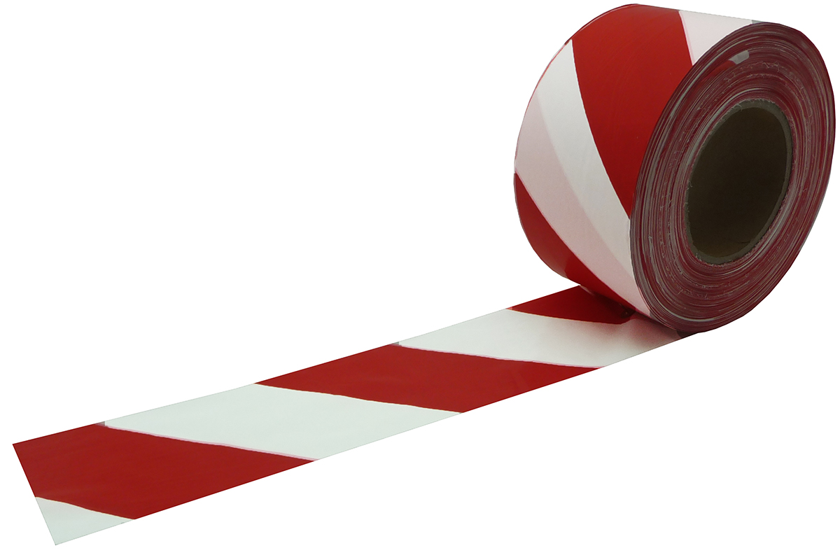 RS PRO RSNA 580 RB Red/White High-Density Polyethylene 500m Lane Marking Tape, 0.025mm Thickness