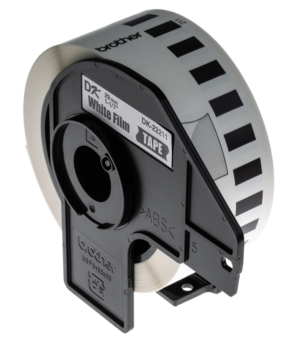 Brother White Black Print Label Roll, 29mm Width, 1Roll Qty