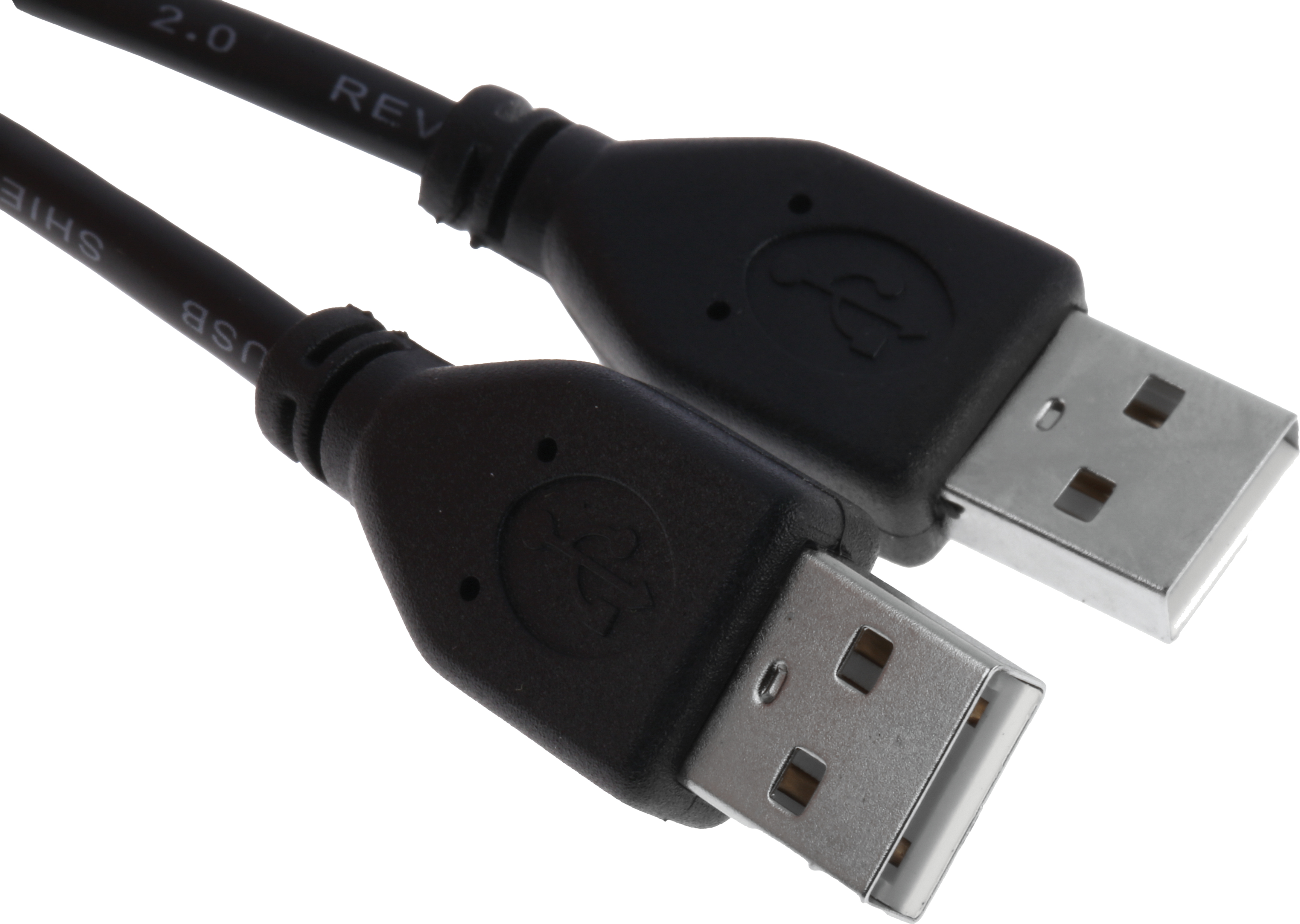 RS PRO USB 2.0, Male USB A to Male USB A, 1m