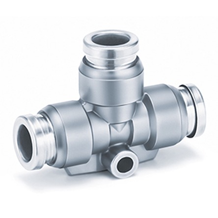 SMC KQB2 Series Union Tee, Push In 12 mm to Push In 12 mm, Tube-to-Tube Connection Style