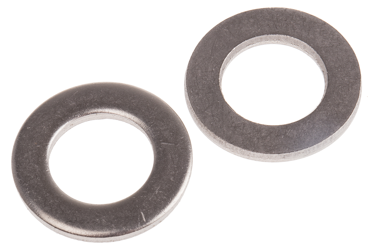 RS PRO A4 316 Stainless Steel Plain Washers, M16, DIN 125A