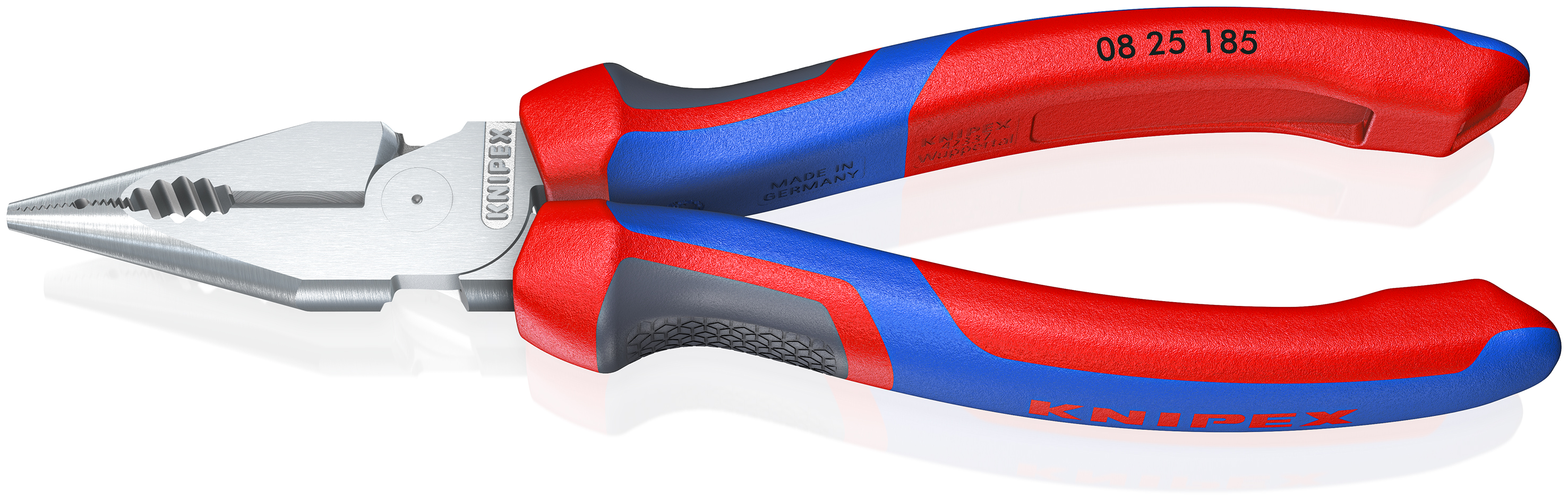 Knipex 25185 Combination Pliers, 185 mm Overall, Straight Tip